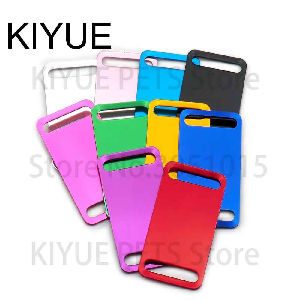 Phone Accessories And Names - KIYUE 20個入りペットショップアルミタグ犬名札IDプレートカスタムレーザー彫刻猫用電話番号ラベルキーホルダーアクセサリー