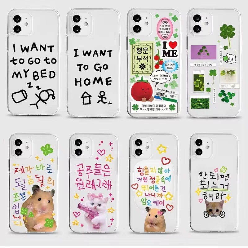 Phone Accessories To Sell - 韓国風可愛い四つ葉のクローバー柄スマホケース iPhone 17 16 15 14
