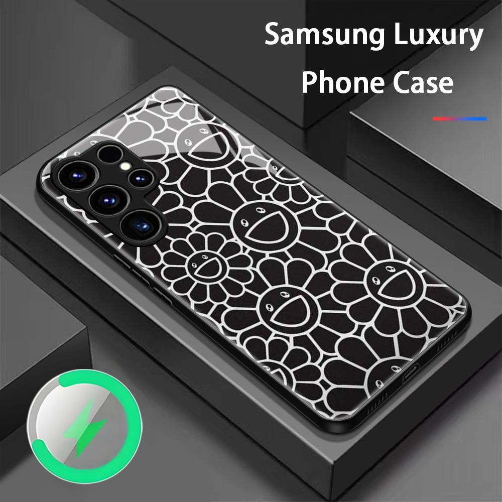 Phone Accessories Japan - ひまわり日本絵画M-村上隆風スマホケース サムスンS26 S25 S24 S23 S22