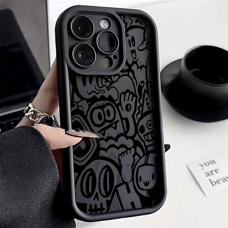 Phone Accessories To Sell - ブラックグラフィティデザインのiPhoneケース iPhone 17 16 Pro Max