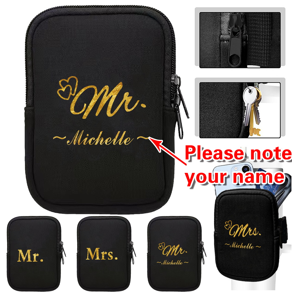 Phone Accessories And Names - カスタマイズされた名前ポータブルウォーターボトルバッグアウトドアスポーツアクセサリーリストポーチIDカードキー収納バッグ旅行電話ポケット