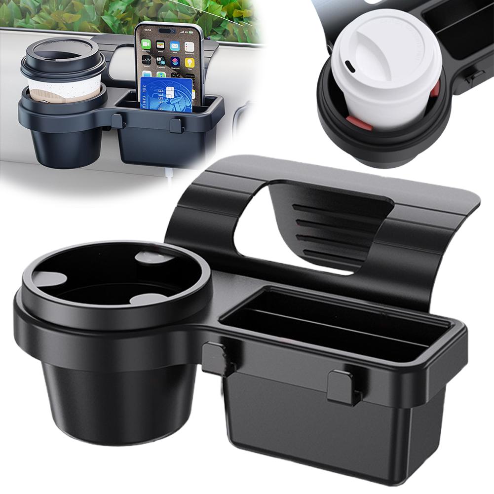 Phone Accessories Rack - 車用オーガナイザーボックス カップホルダー付き ドリンクホルダー サイドドアウィンドウ 電話スロット付き 吊り下げ収納ラック