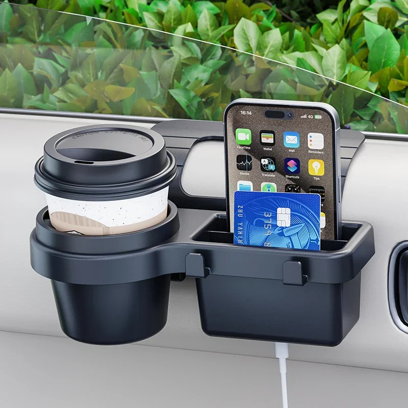 Phone Accessories Rack - 車用カップスタンド電話ホルダーマウントトレイサイドドアウィンドウ収納バレルポケット吊り下げ収納ラック（自動車内装アクセサリー付き）