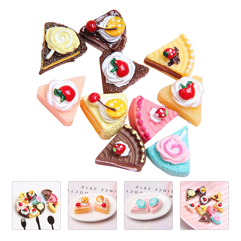 Phone Accessories Europe - 20個入り、繊細なデザインのケーキモチーフのレジン製チャーム。DIYでスマホケースやヘアクリップ、スクラップブッキング、鏡、アクセサリーなどに使える装飾品。