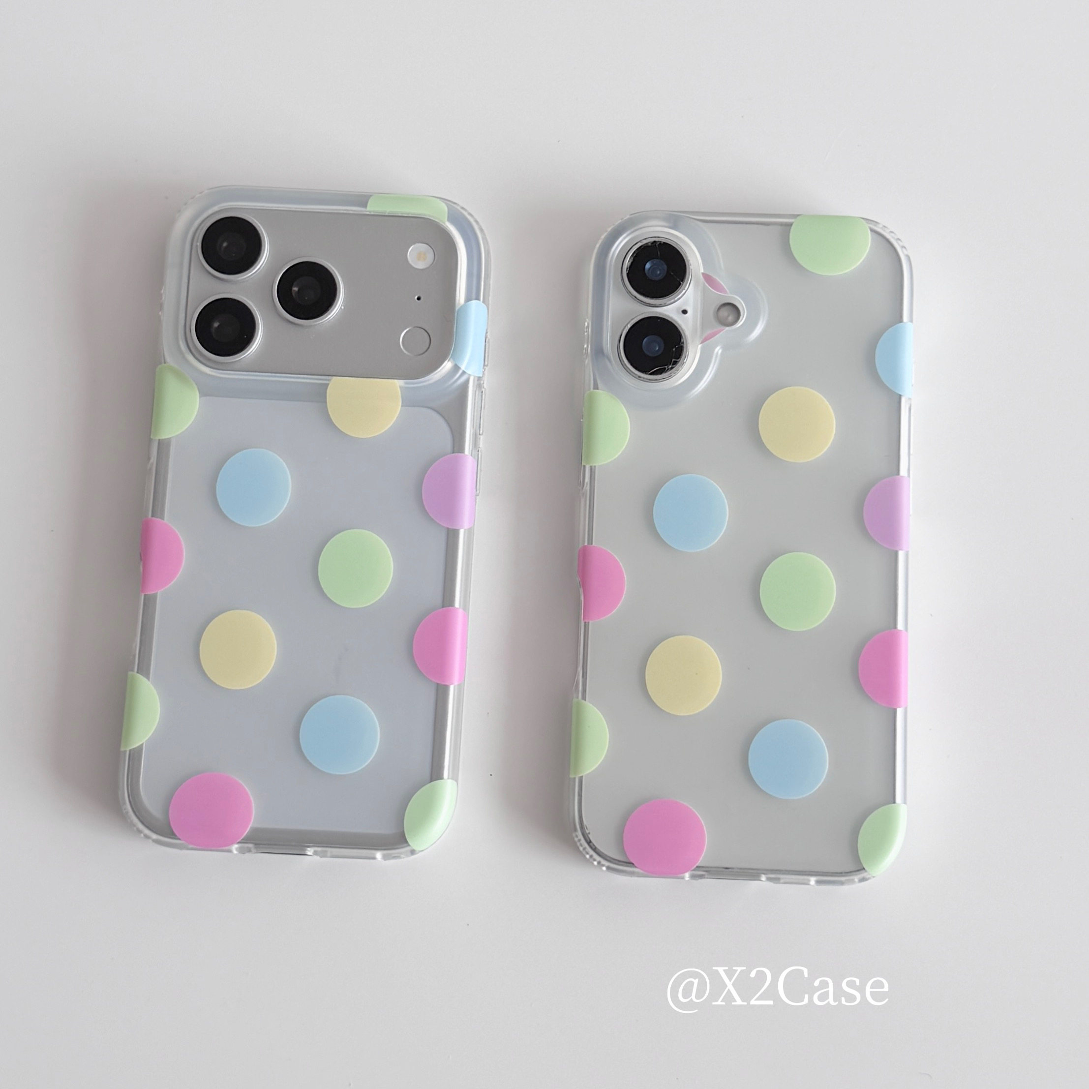 Phone Accessories To Sell - 韓国インスタ風カラフルな水玉模様マットスマホケース iPhone Ultra18 17Air 16 15
