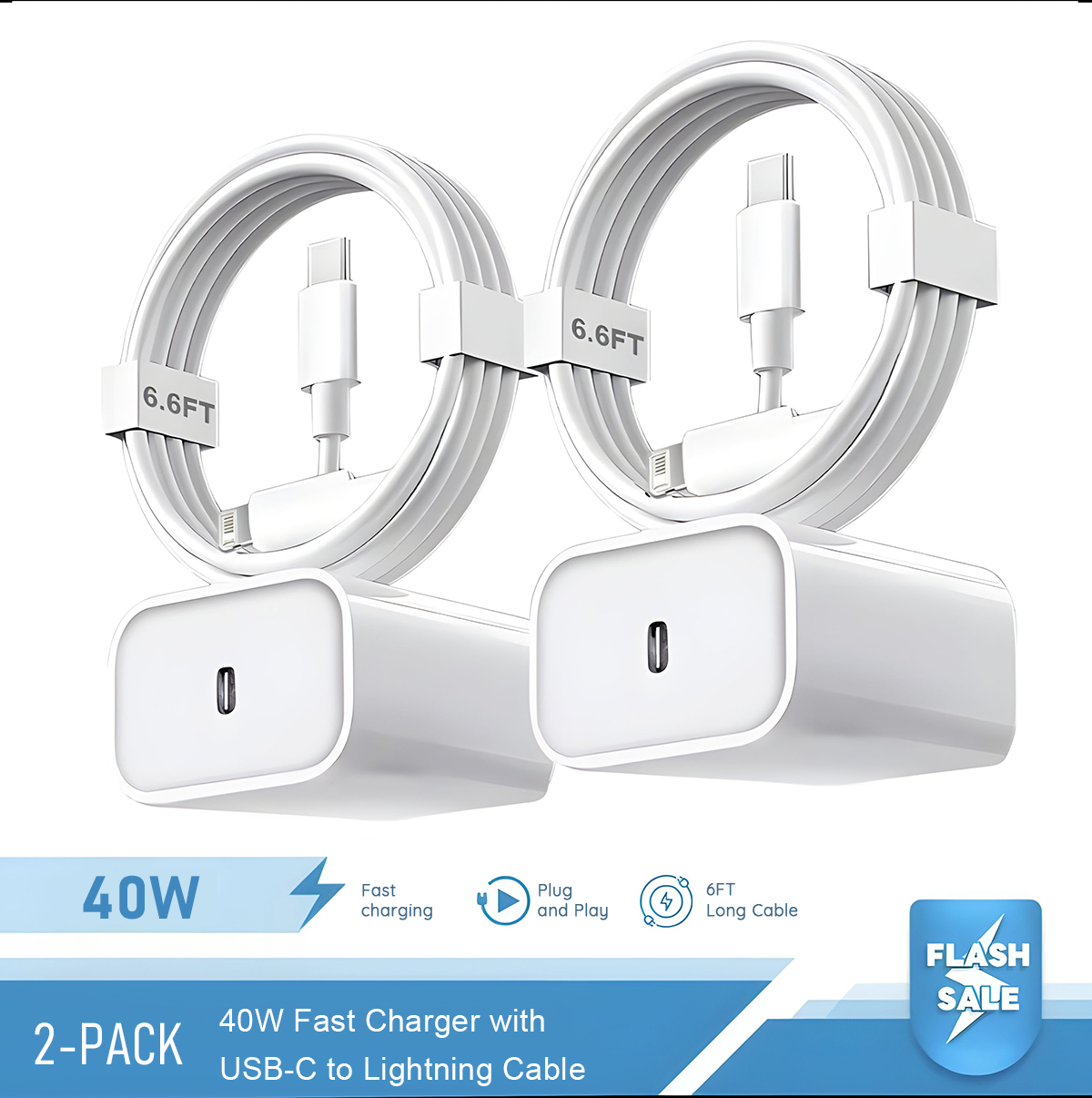Phone Accessories Nothing - 2-4セット 40W急速充電器 iPhone 14 13 12