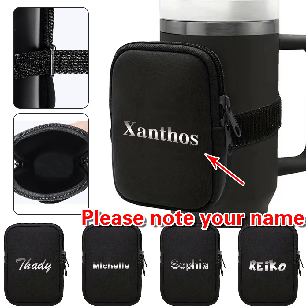 Phone Accessories And Names - カスタマイズされた名前入りウォーターボトルバッグ アウトドアスポーツケトルアクセサリー 多機能カップリストポーチ トラベルフォンポケットバッグ