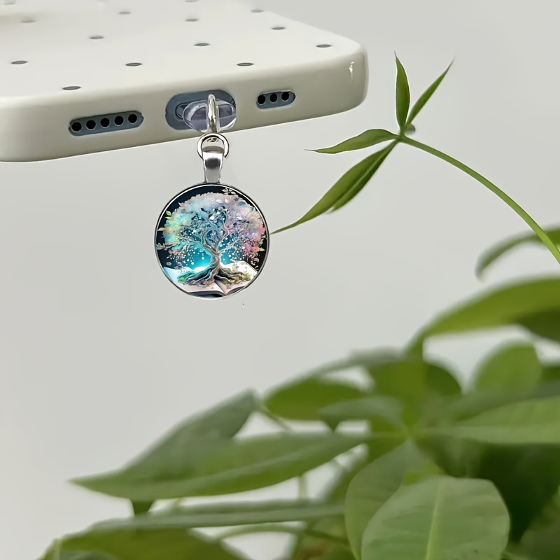 Phone Accessories Unique - 携帯電話ダストプラグ生命の樹ペンダントアクセサリー装飾 Iphone タイプ c ポートダストプラグアンチロスロープギフトユニークな