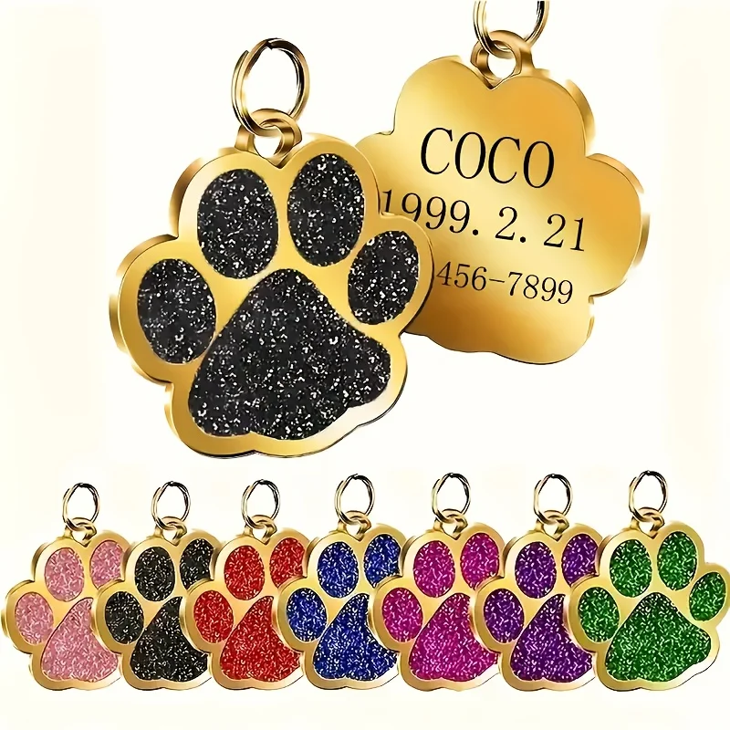 Phone Accessories And Names - 犬猫用ネームタグ、電話番号入り、カスタム刻印亜鉛合金ペットIDタグ、迷子防止ペット識別アクセサリー