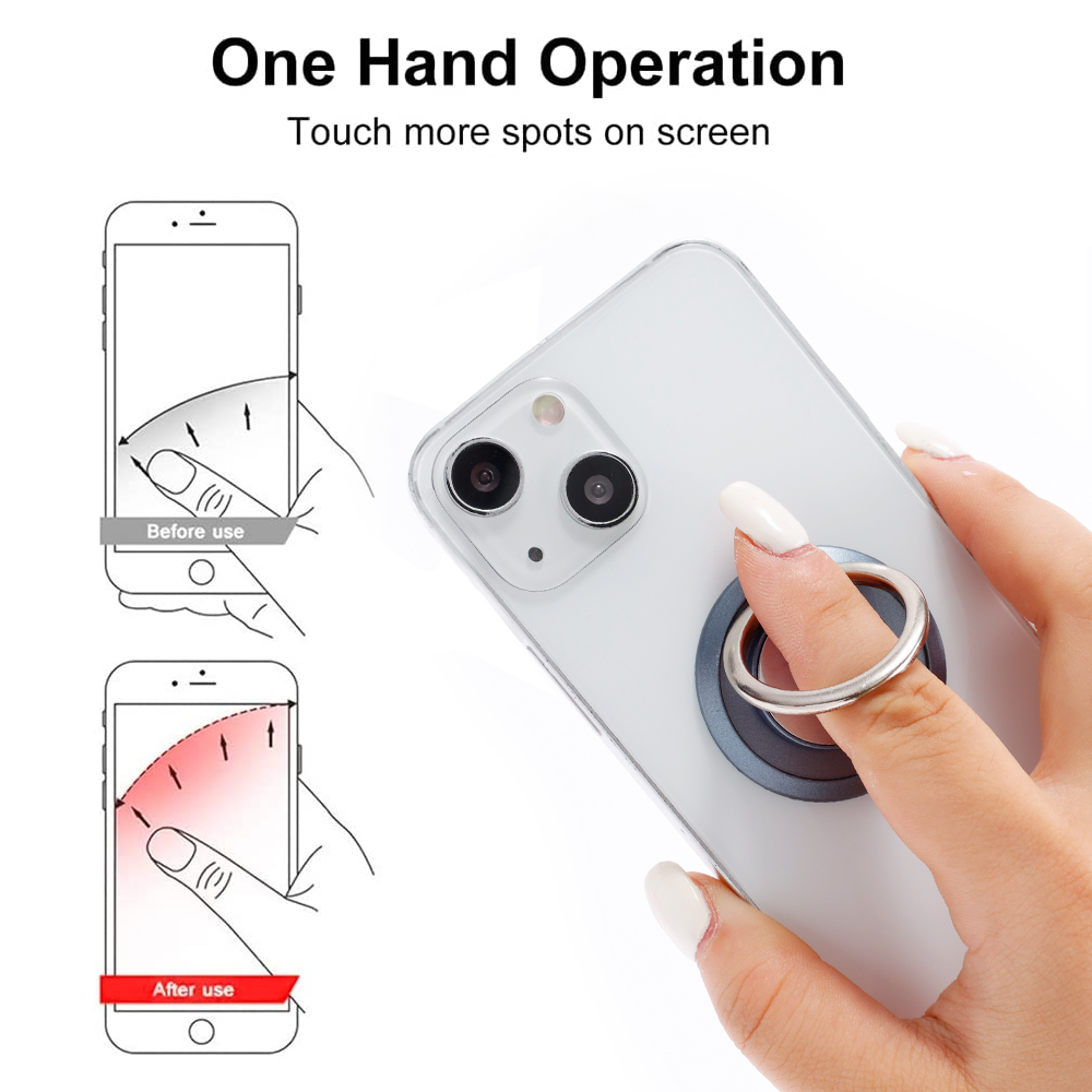 360度回転式フィンガーリング型スマホホルダー スタンドグリ - Phone Accessories Japan のレビューと価格