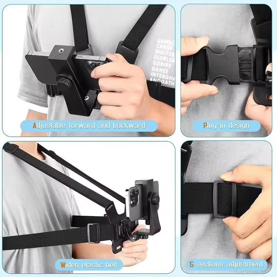 1 PC 調節可能な電話クリップホルダー チェストストラップ - Phone Accessories China のレビューと価格