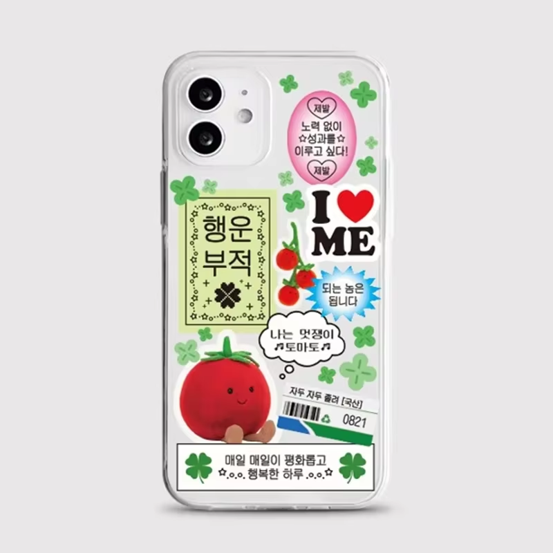 韓国風可愛い四つ葉のクローバー柄スマホケース iPhone  - Phone Accessories To Sell のレビューと価格