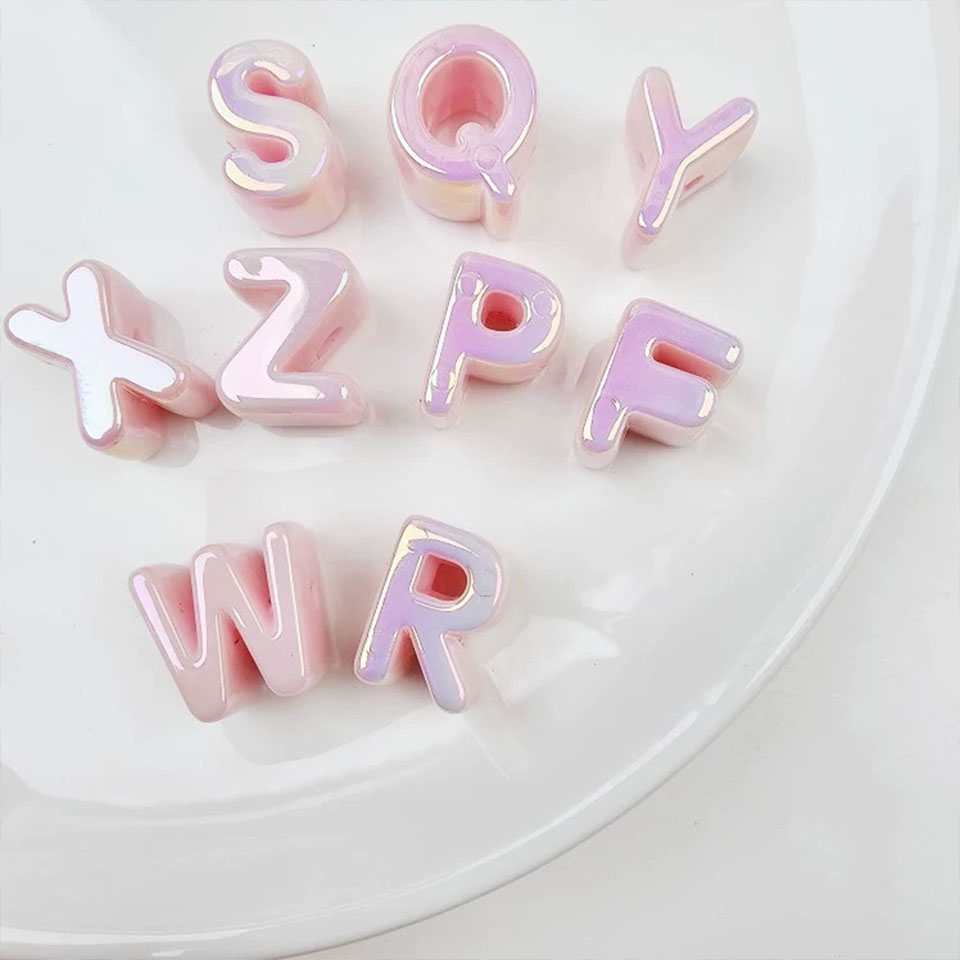 カワイイ-ジュエリー作りのためのカラフルな文字ビーズ,英語の - Phone Accessories And Names のレビューと価格