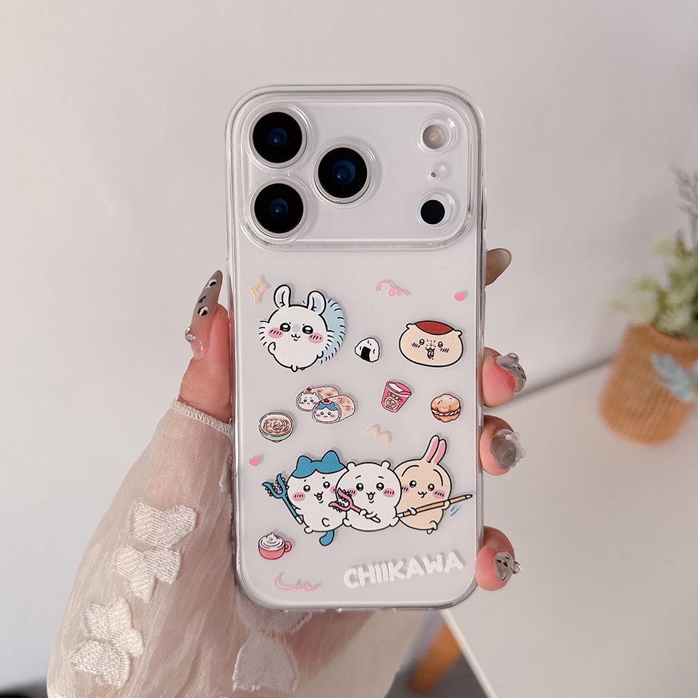 可愛い漫画日本のアニメ「ちいかわ」うさぎハチワレ透明スマホケ - Phone Accessories Japan のレビューと価格