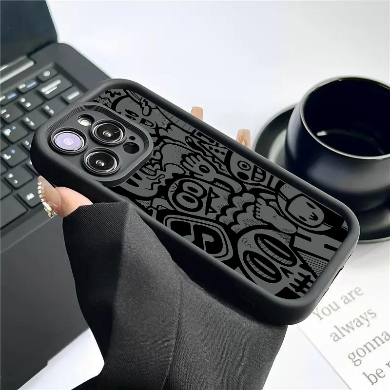 ブラックグラフィティデザインのiPhoneケース iPhon - Phone Accessories To Sell のレビューと価格