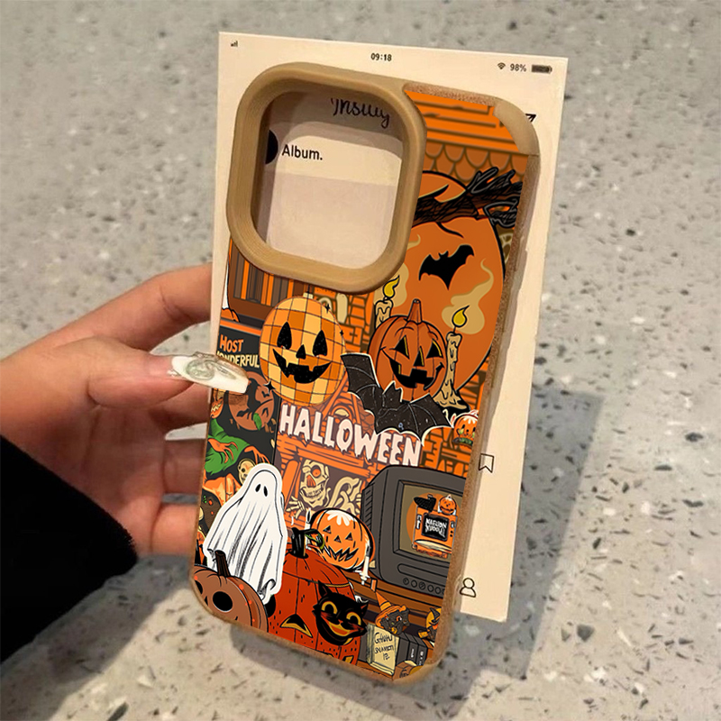 ハロウィン パンプキン型 ゴースト柄 iPhoneケース i - Phone Accessories To Sell のレビューと価格