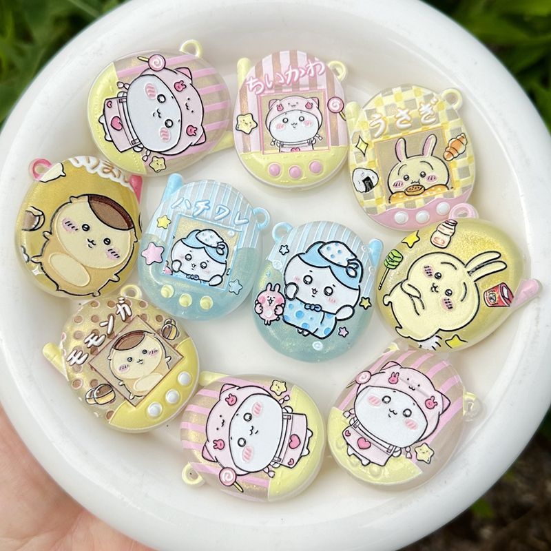 漫画風発光プリントのちいかわ穴あきキーホルダーバッグペンダン - Phone Accessories Chain のレビューと価格