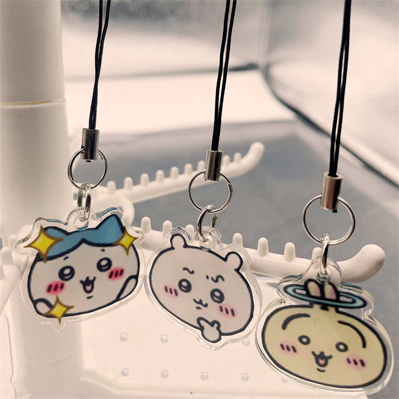 かわいい漫画風の携帯電話チェーン、アクリル製携帯電話チェーン - Phone Accessories Chain のレビューと価格