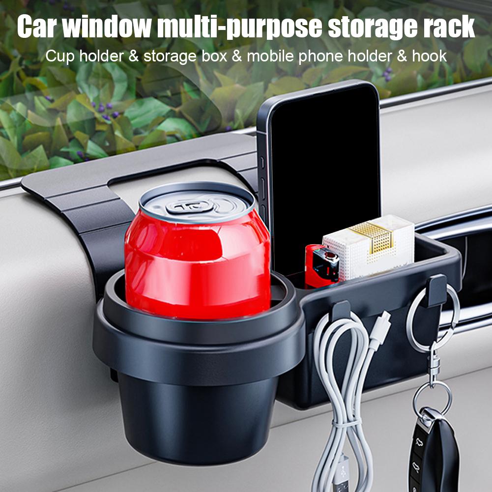 車用オーガナイザーボックス カップホルダー付き ドリンクホル - Phone Accessories Rack のレビューと価格
