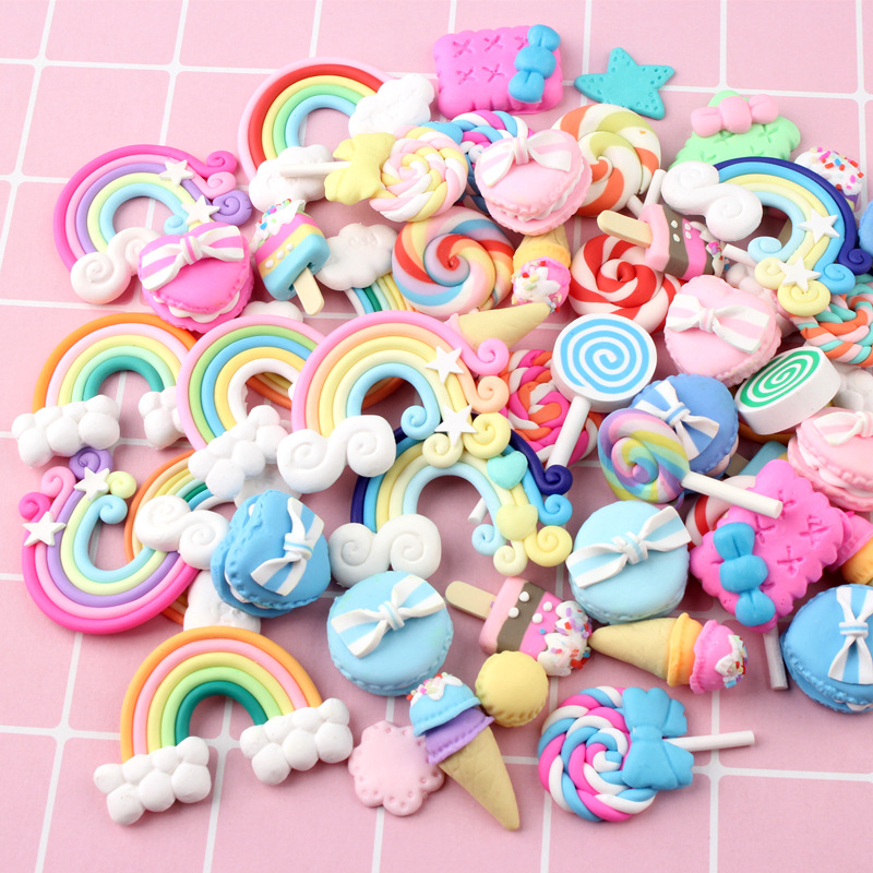 20/30個ミックスキャンディロリポップポリマー粘土アクセサ - Phone Accessories Europe のレビューと価格