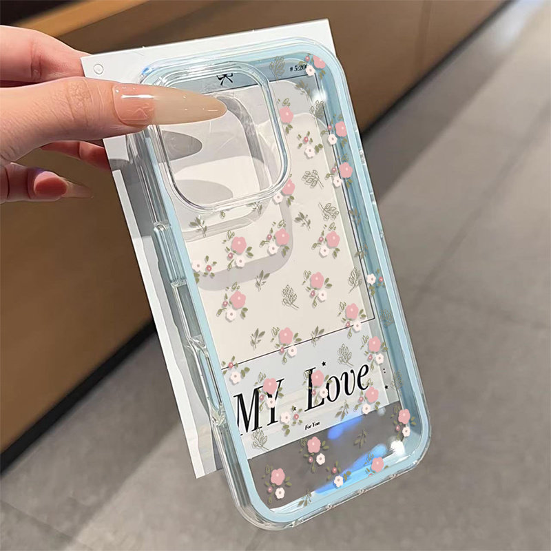グリーンリーフピンクフラワー2in1クリアソフトTPUスマホ - Phone Accessories To Sell のレビューと価格