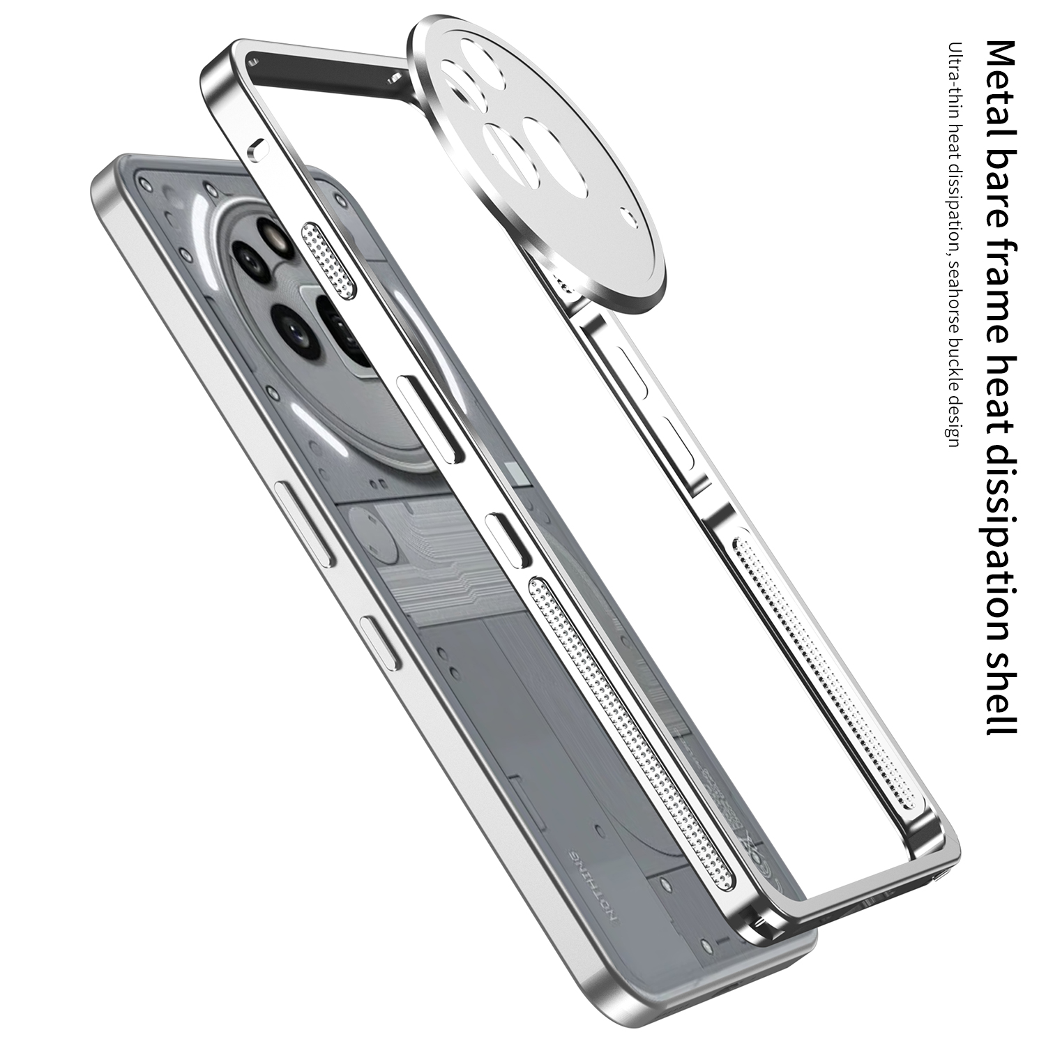 高級バンパーケース何も電話 3a プロ金属アルミフレーム何も - Phone Accessories Nothing のレビューと価格