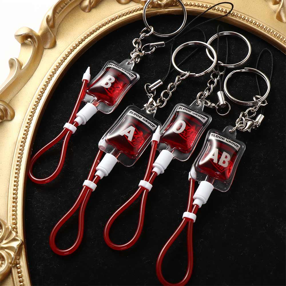タイプA B O AB型血液バッグキーホルダー PVCバッグ - Phone Accessories Unique のレビューと価格