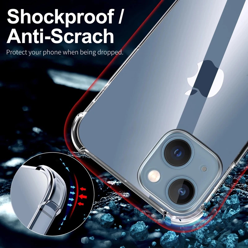 耐衝撃クリア電話ケース iphone 15 14 11 13 - Phone Accessories Nothing のレビューと価格