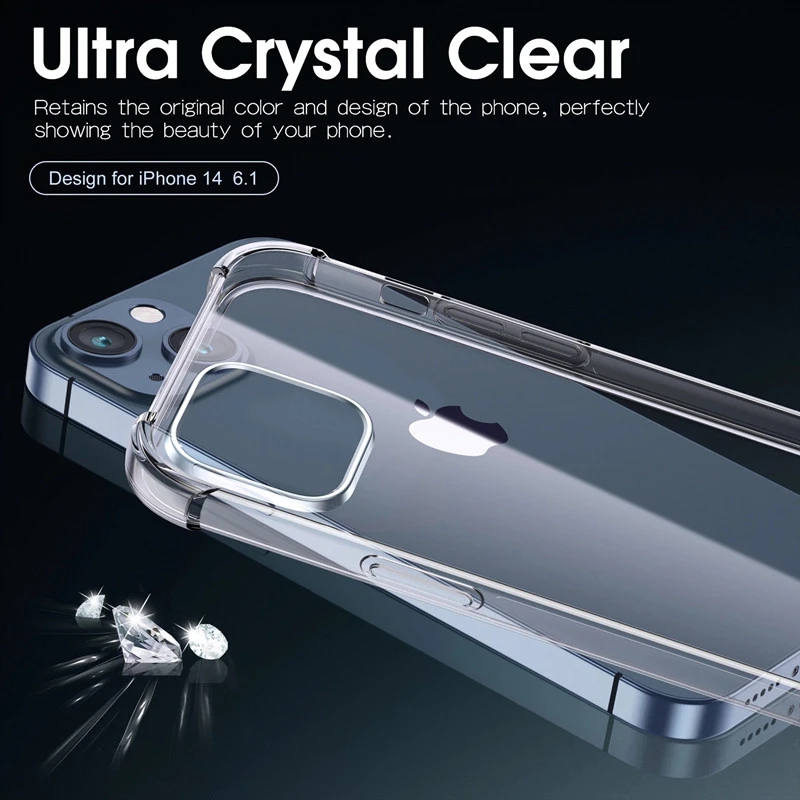 耐衝撃クリア電話ケース iphone 15 14 11 13 - Phone Accessories Nothing のレビューと価格