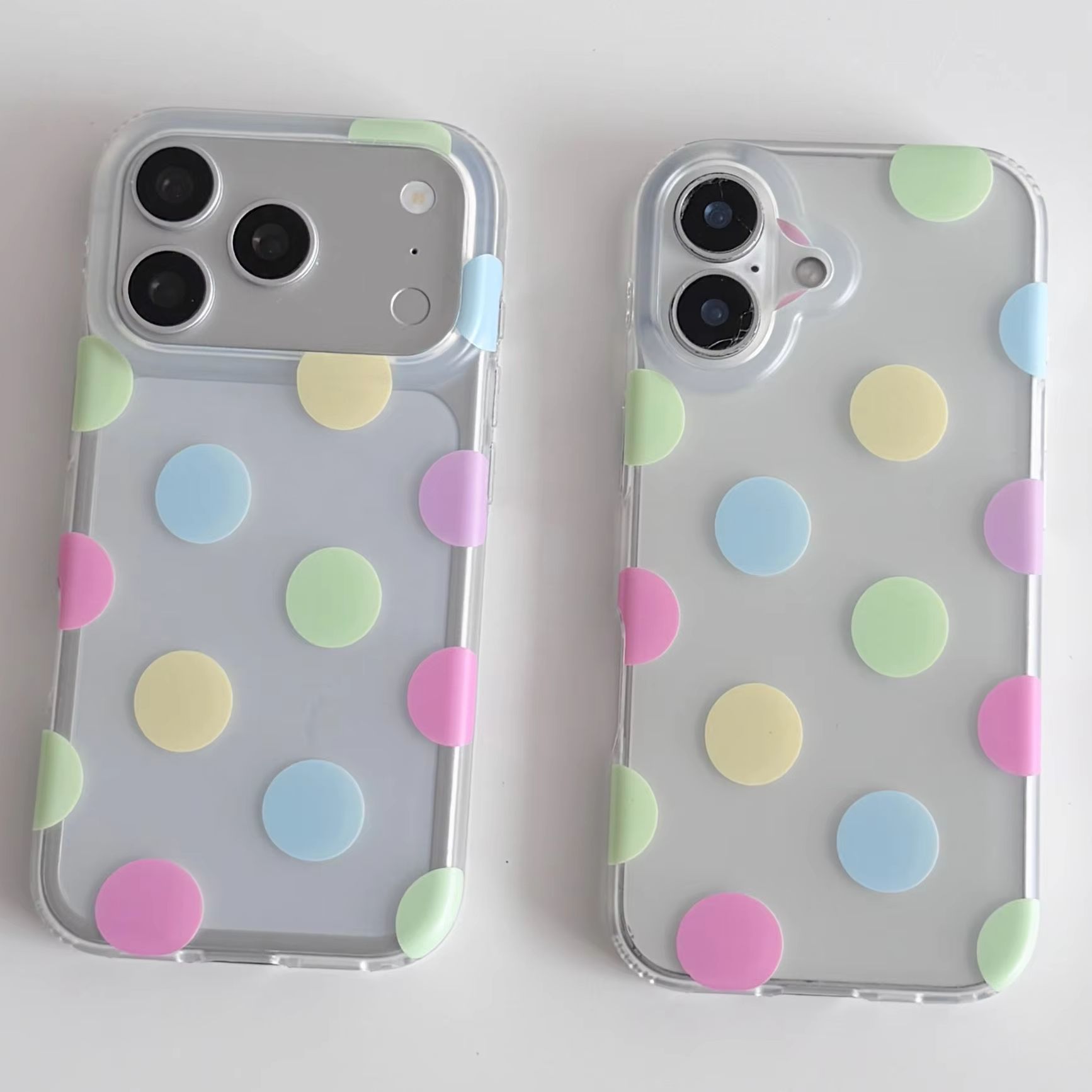 韓国インスタ風カラフルな水玉模様マットスマホケース iPho - Phone Accessories To Sell のレビューと価格