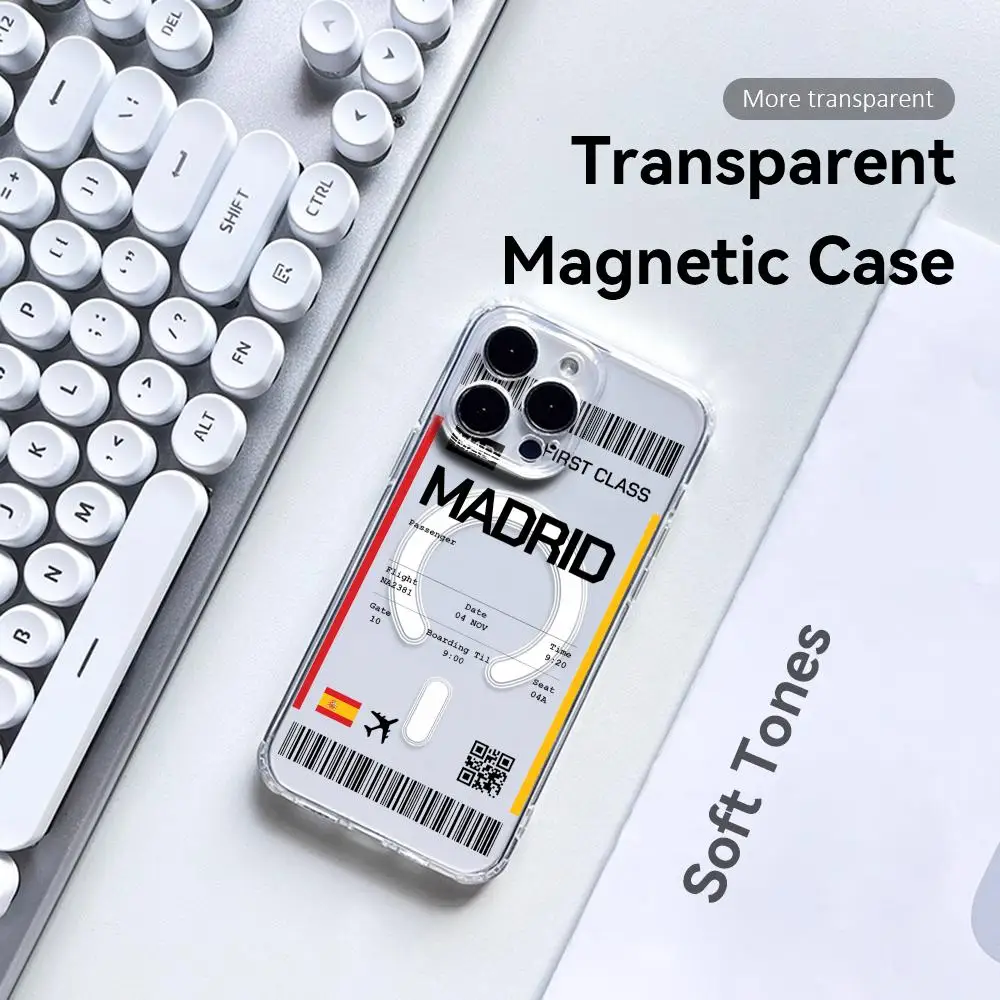 旅行用飛行機チケット スペイン柄 iPhone 17 16  - Magnetic Phone Case のレビューと価格