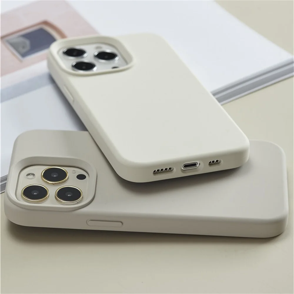 IPhone用液体シリコンケース,デラックスソフトフォンアク - Phone Accessories Nothing のレビューと価格
