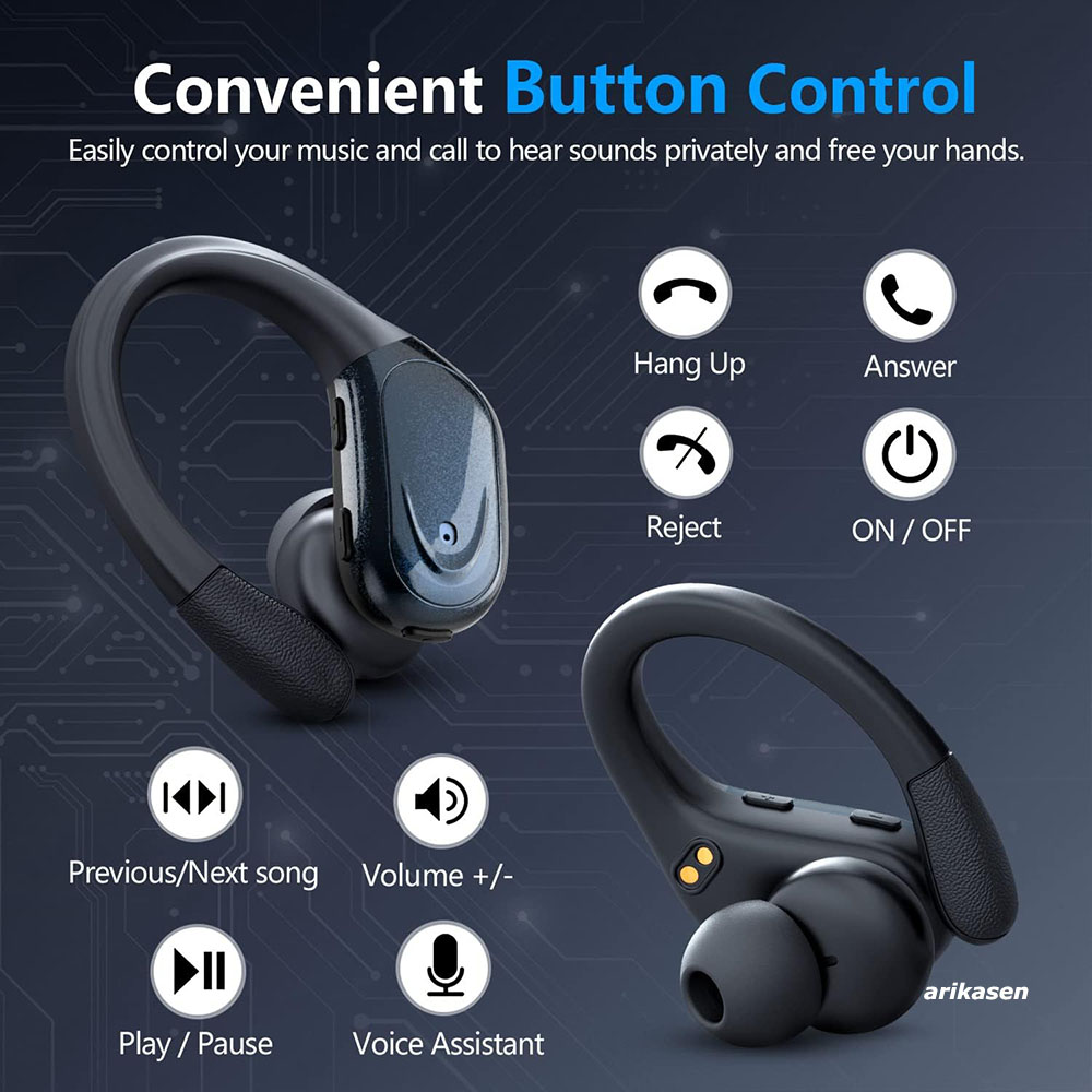 ワイヤレスイヤホン スポーツ Bluetooth 5.3 ヘ - Phone Accessories Amazon のレビューと価格
