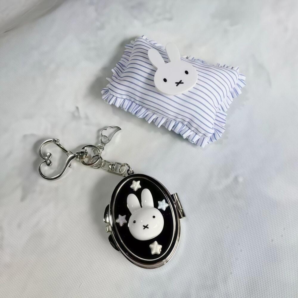 かわいいミッフィーメイクアップミラー創造性Y2kメタルフリッ - Phone Accessories Chain のレビューと価格
