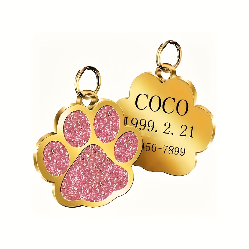 犬猫用ネームタグ、電話番号入り、カスタム刻印亜鉛合金ペットI - Phone Accessories And Names のレビューと価格